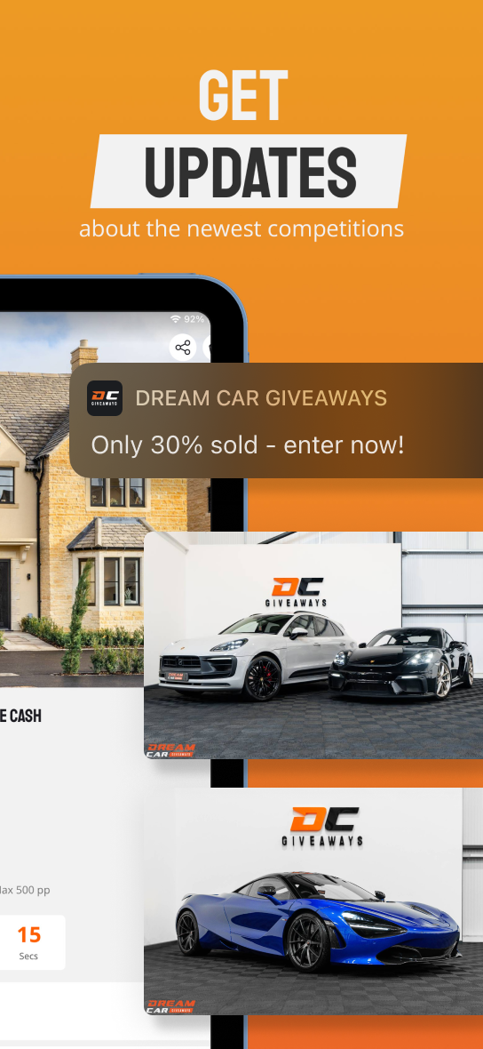 Get notifications about our newest competitions