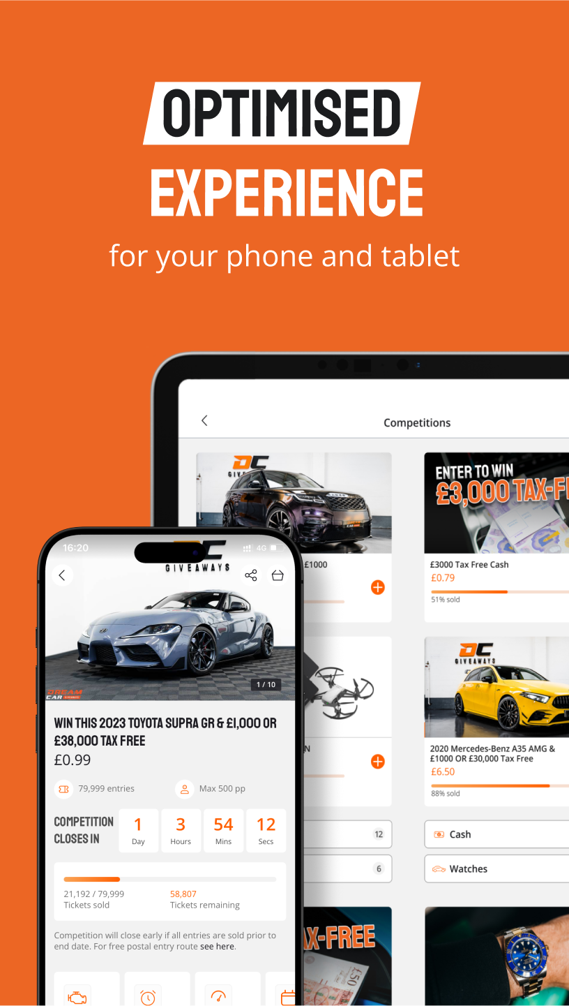 Mobile App Dream Car Giveaways